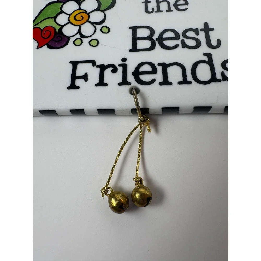 Suzy Toronto Wacky‎ Friends Ceramic Wall Plaque Hanging Tile with Bells 4x4